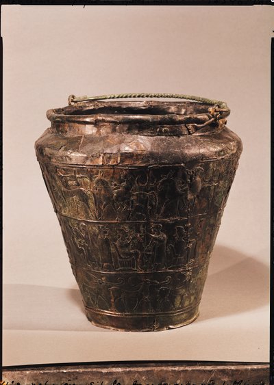 Situla with Three Repousse Decorative Bands by Celtic